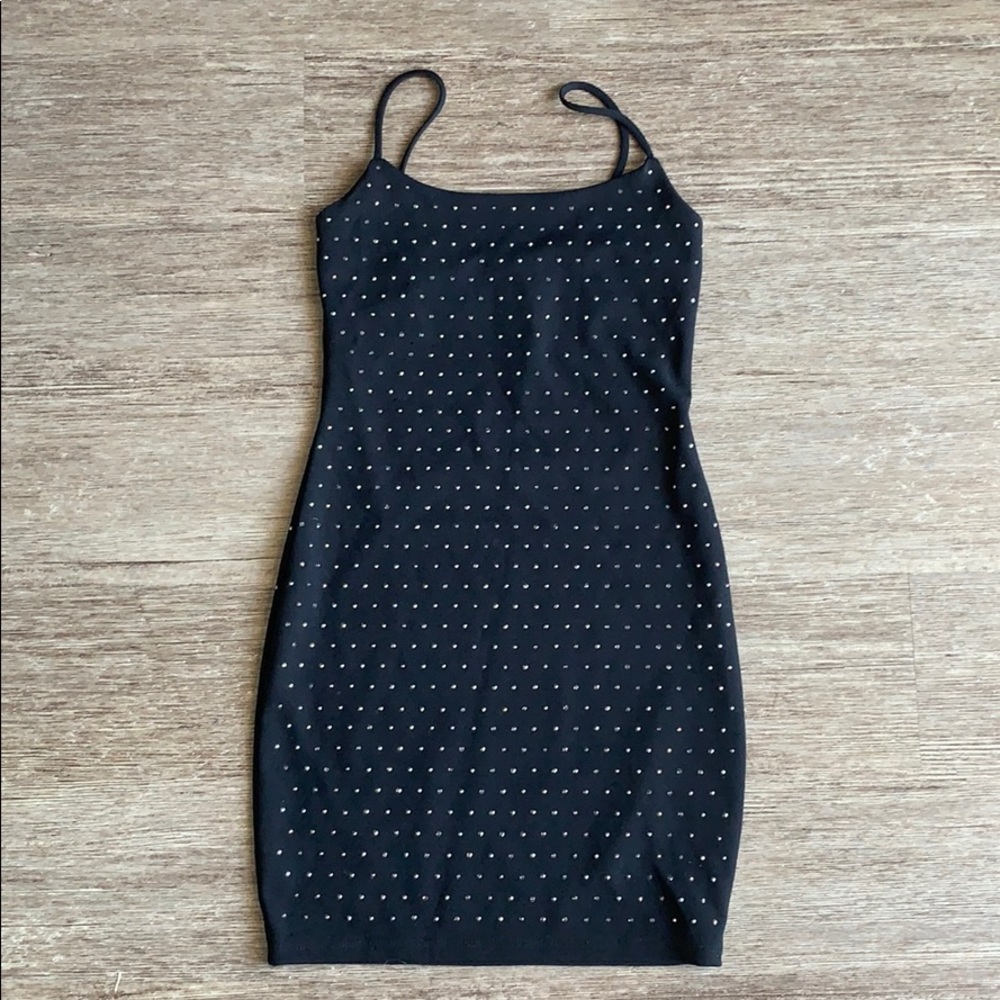 Black dress with white sequins- small
